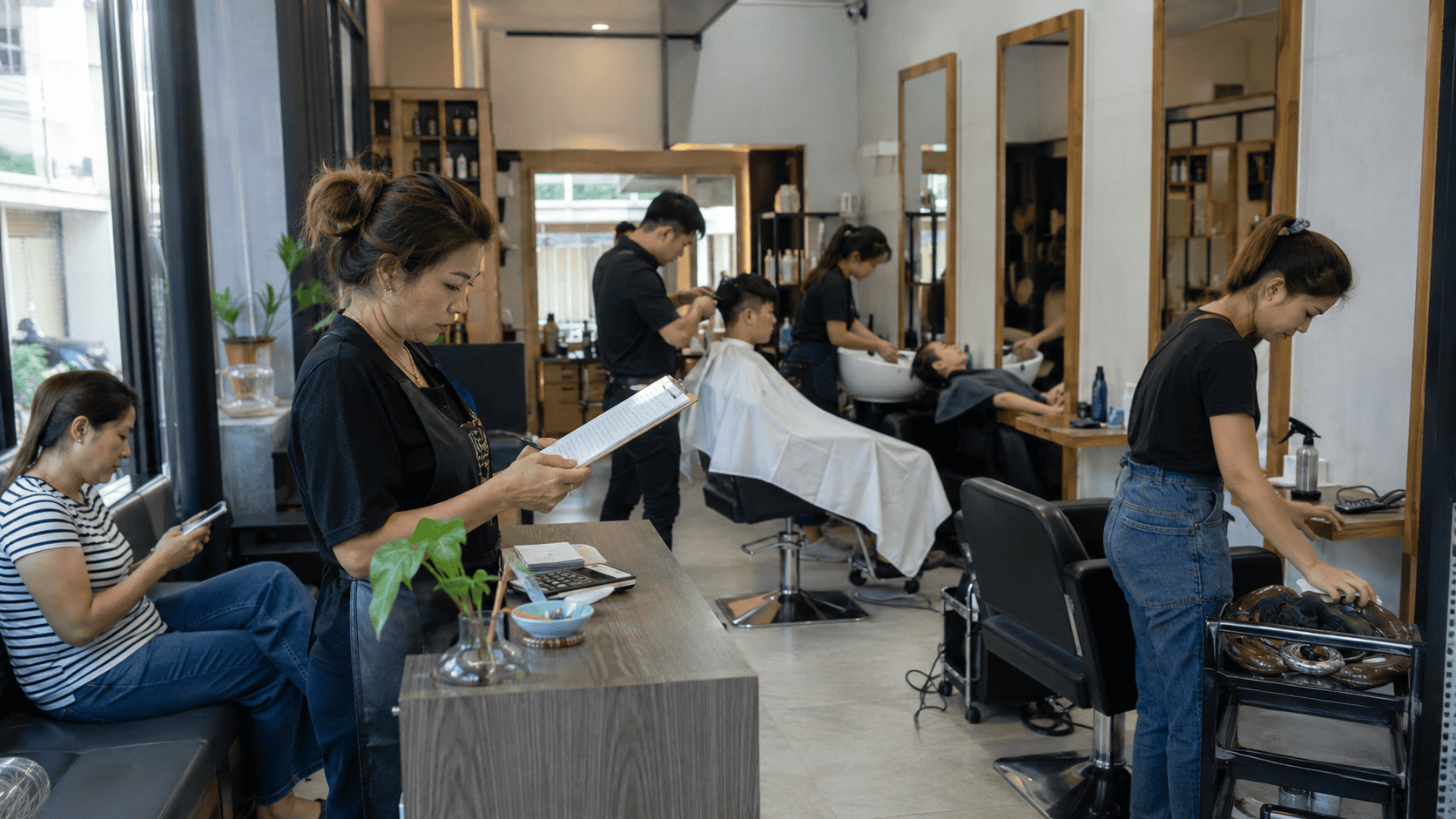 จัดคิวช่างร้านบริการด้วยโปรแกรม: แบ่งงานอย่างไรให้แฟร์และลูกค้าไม่รอ